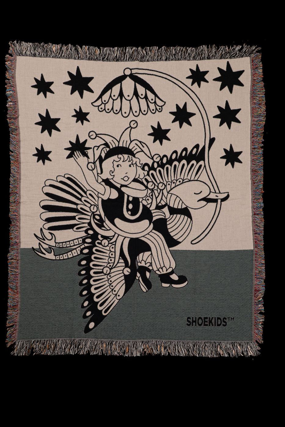 Goose blanket flat lay