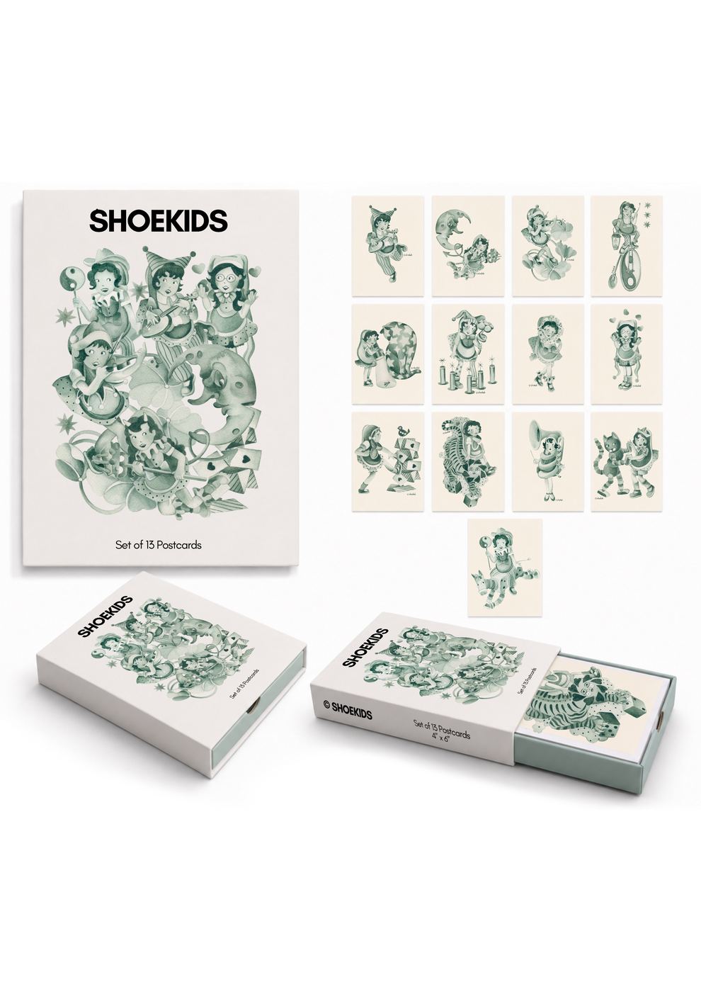 Shoekids postcard bundle box
