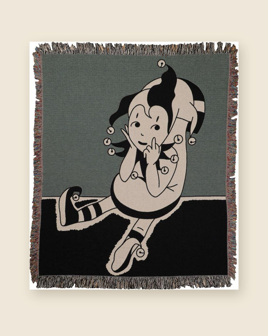 Clown Tattoo woven blanket