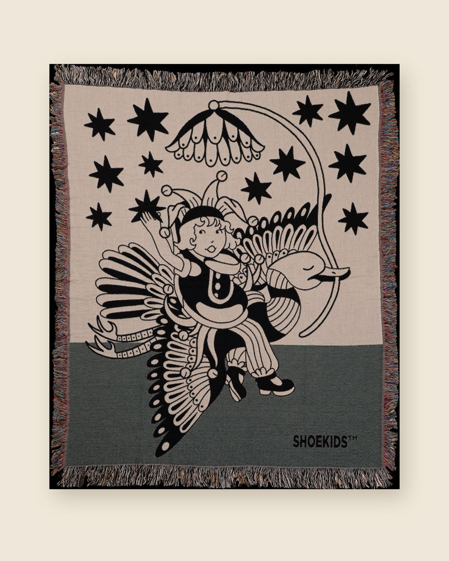 Shoekids Goose and Stars woven blanket